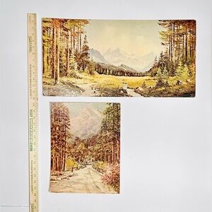 Vintage Scenic Landscape Museum Print Editions Set of 2